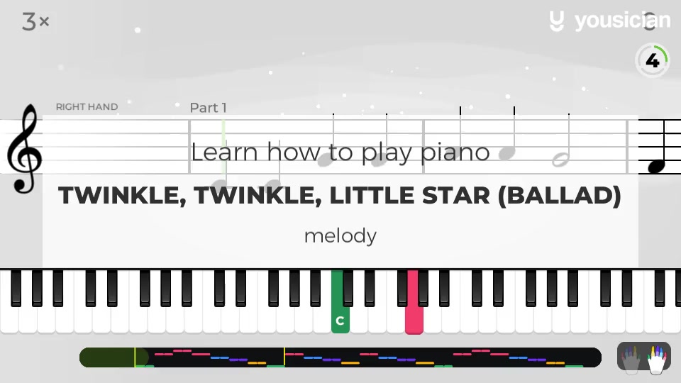 Twinkle little star piano tutorial  Músicas de piano, The piano, Notas  musicais