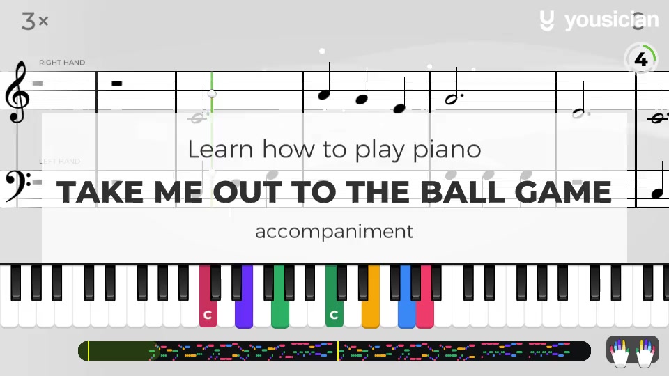 Take Me Out to the Ball Game: free easy piano sheet music